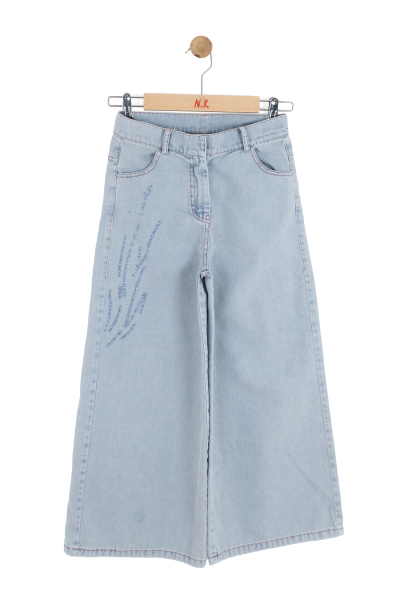 Kız Çocuk Jean Pantolon 8-14 Yaş 51706 Mavi - 5