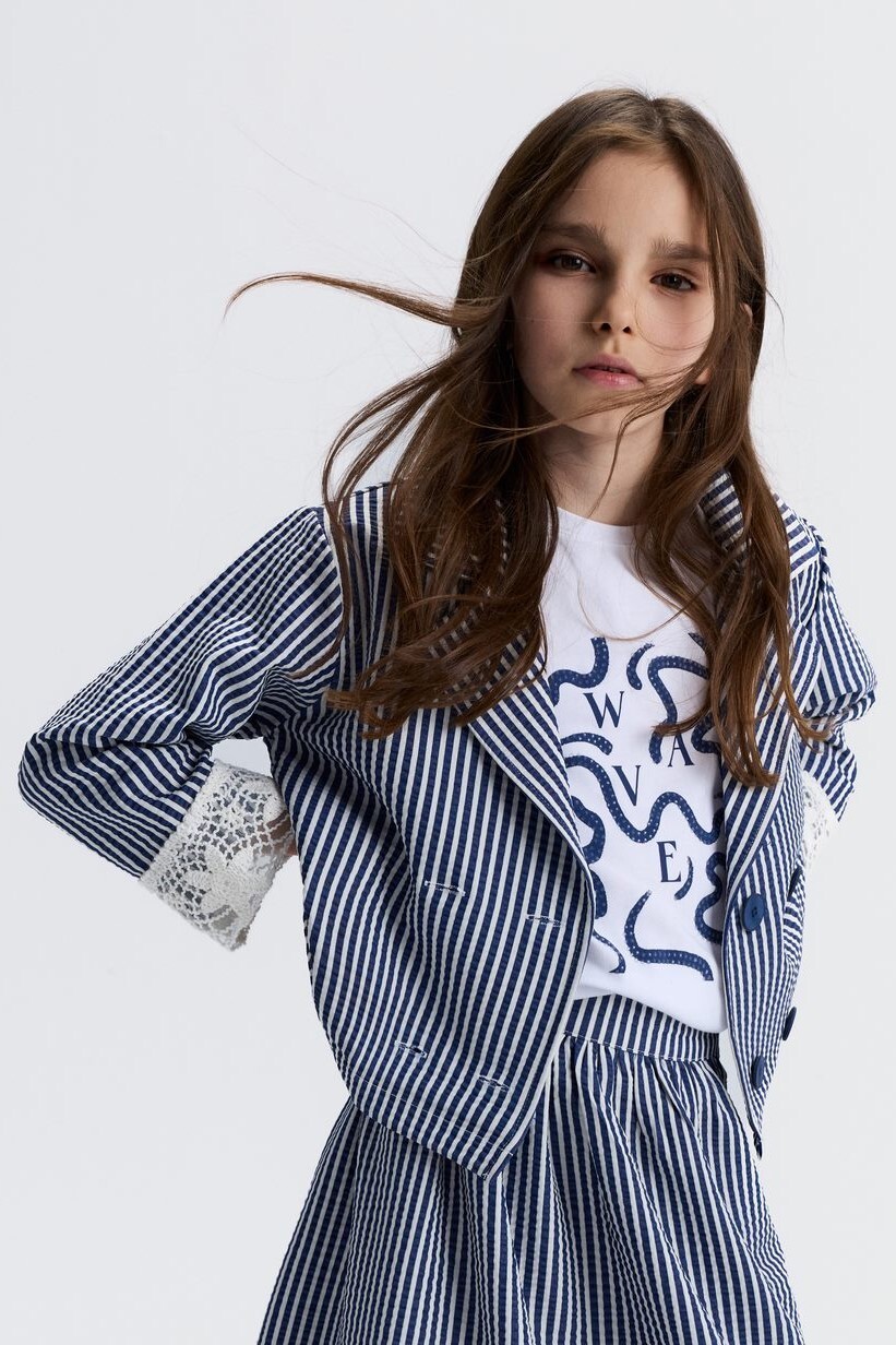 Kız Çocuk Ceket 8-14 Yaş 31301 Lacivert - 2