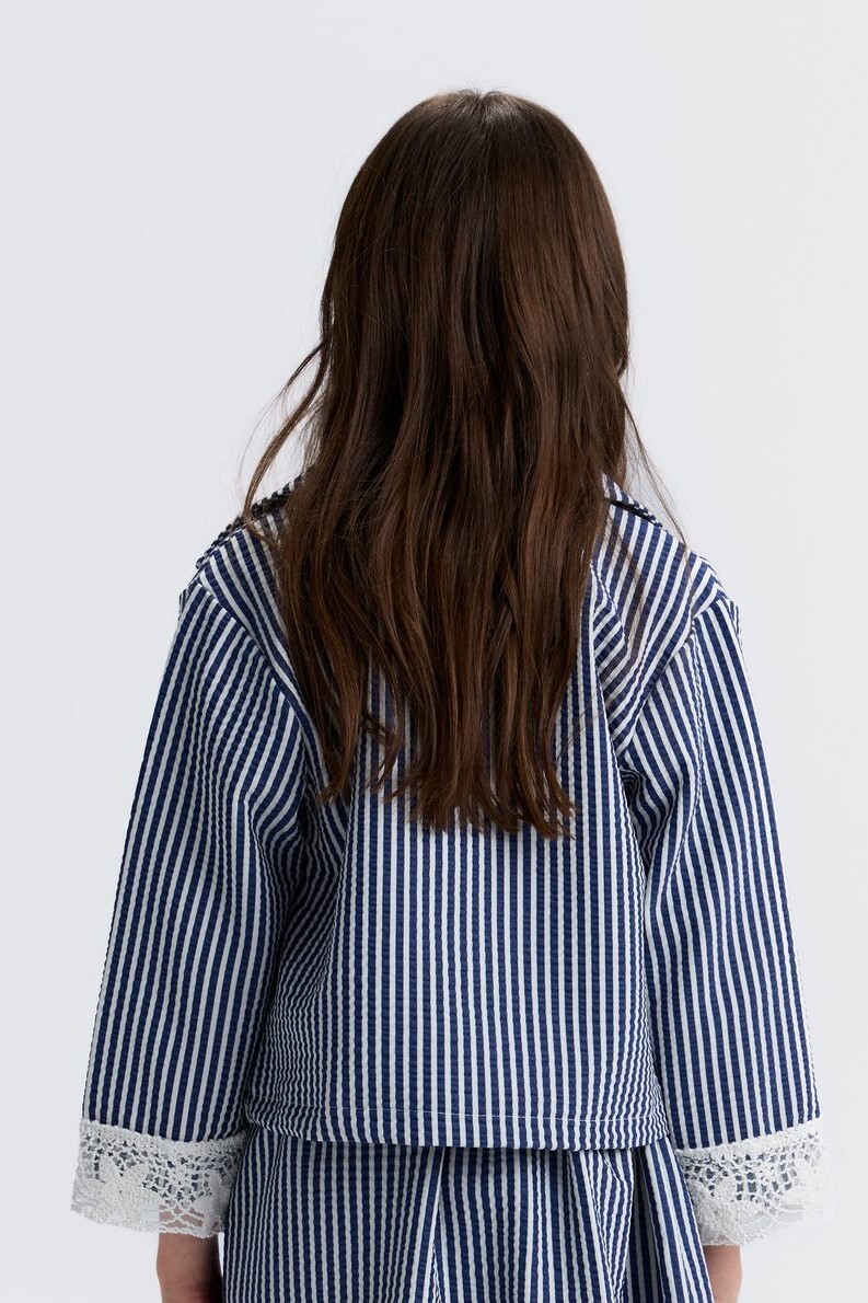 Kız Çocuk Ceket 8-14 Yaş 31301 Lacivert - 3