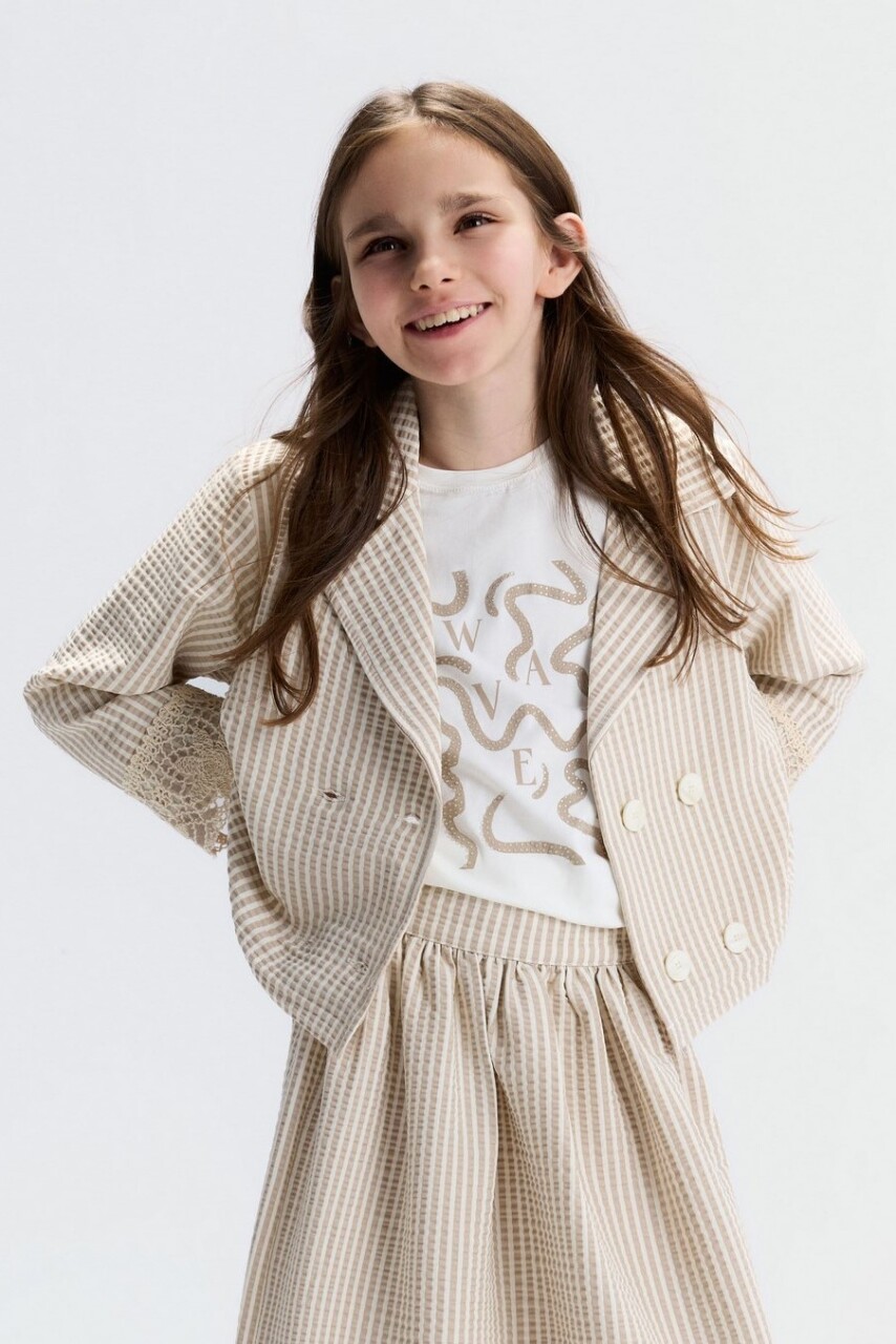 Kız Çocuk Ceket 8-14 Yaş 31301 Vizon - 2