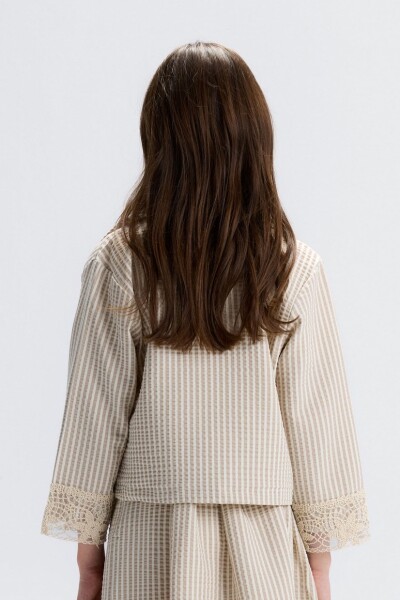 Kız Çocuk Ceket 8-14 Yaş 31301 Vizon - 3