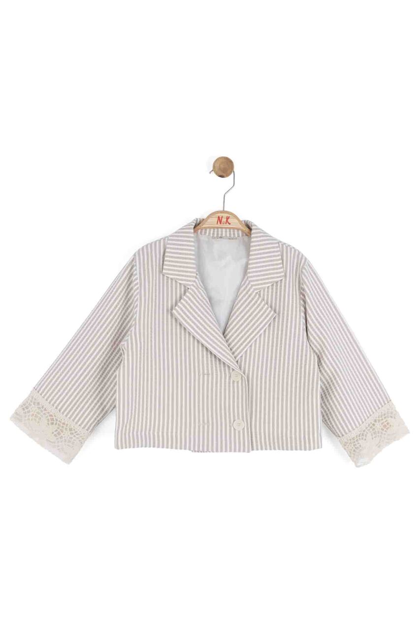 Kız Çocuk Ceket 8-14 Yaş 31301 Vizon - 4