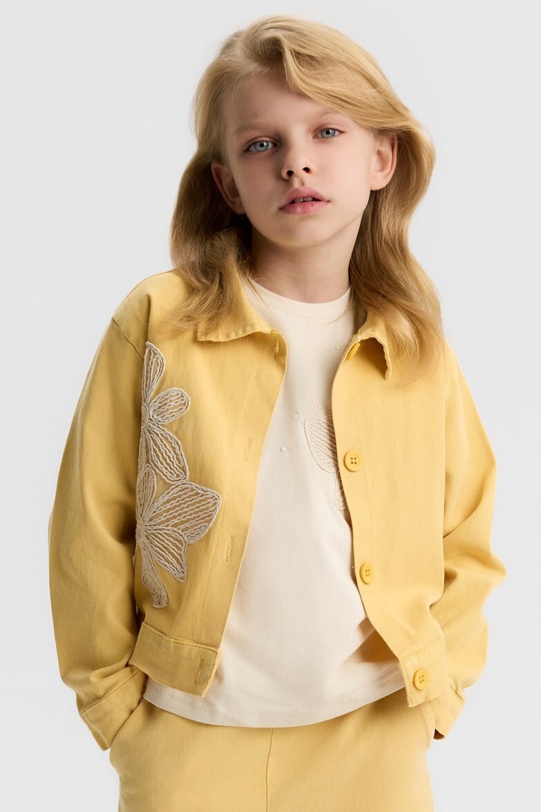 Kız Çocuk Ceket 4-8 Yaş 31532 Sarı - 1