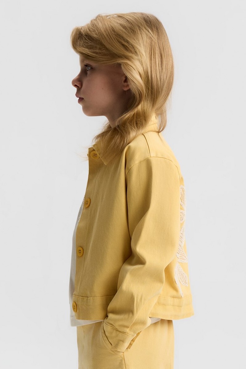 Kız Çocuk Ceket 4-8 Yaş 31532 Sarı - 2