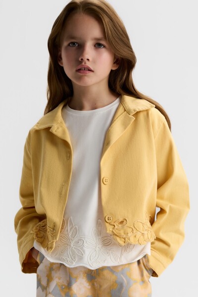 Kız Çocuk Ceket 8-14 Yaş 31305 Sarı - 2