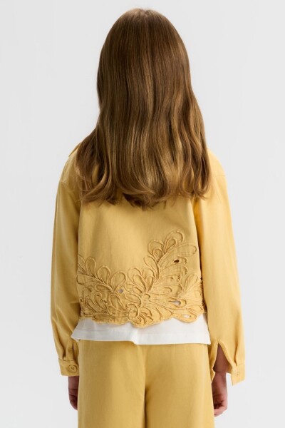 Kız Çocuk Ceket 8-14 Yaş 31305 Sarı - 4