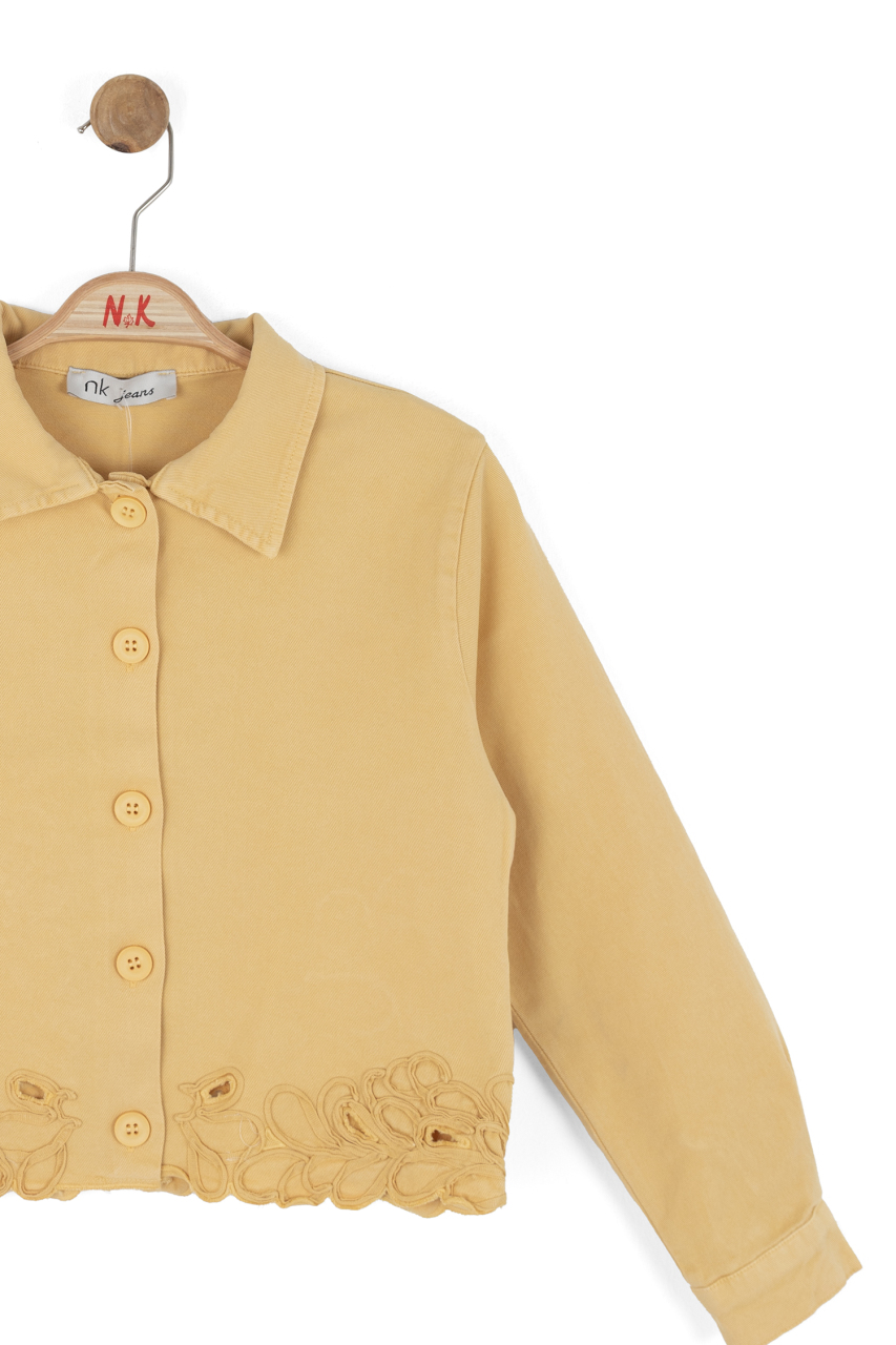 Kız Çocuk Ceket 8-14 Yaş 31305 Sarı - 6