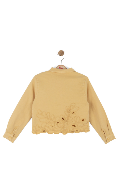 Kız Çocuk Ceket 8-14 Yaş 31305 Sarı - 7