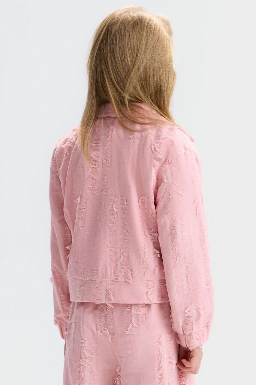 Kız Çocuk Ceket 4-8 Yaş 31521 Pudra - 2