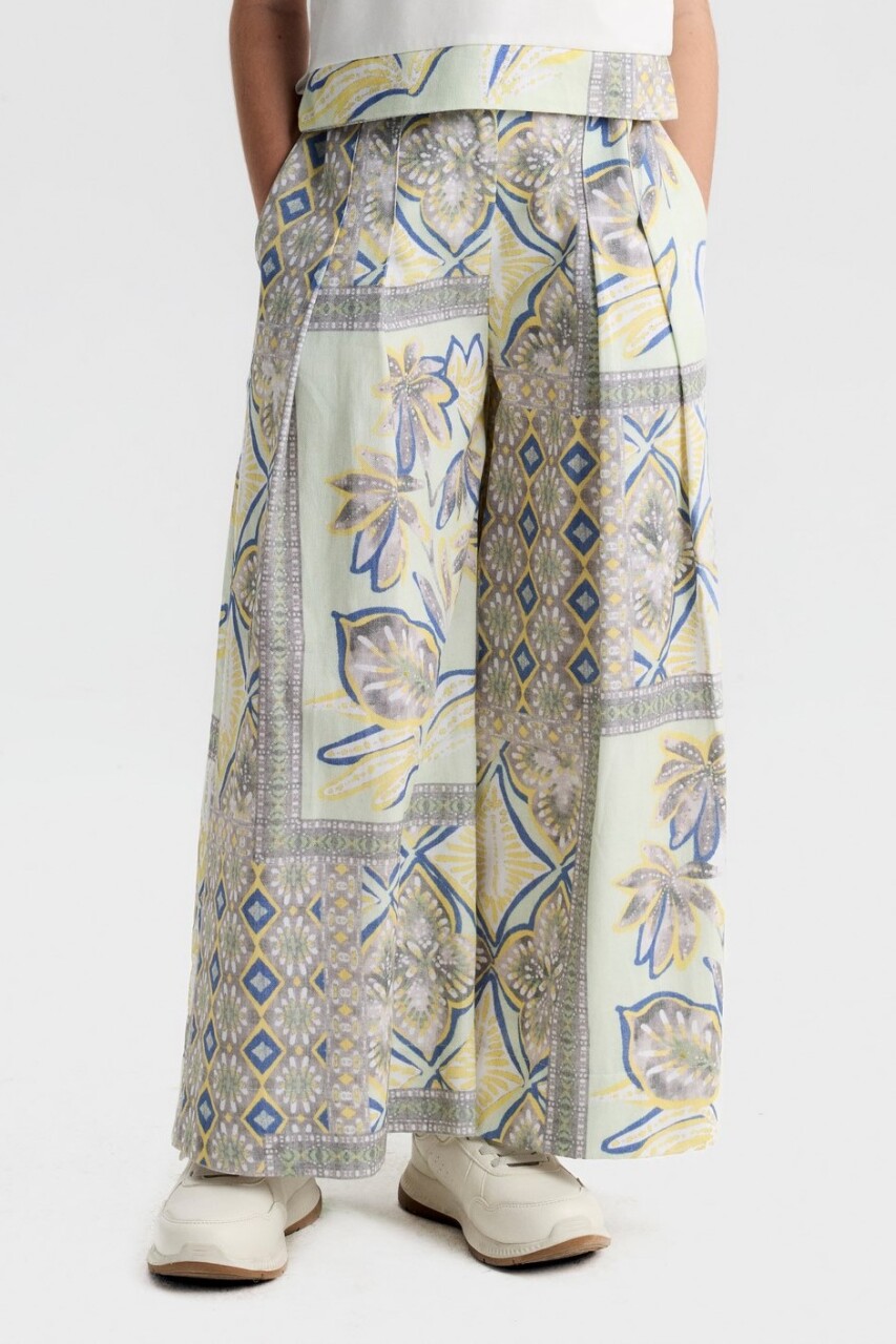 Kız Çocuk Pantolon 8-14 Yaş 51306 Mint - 2