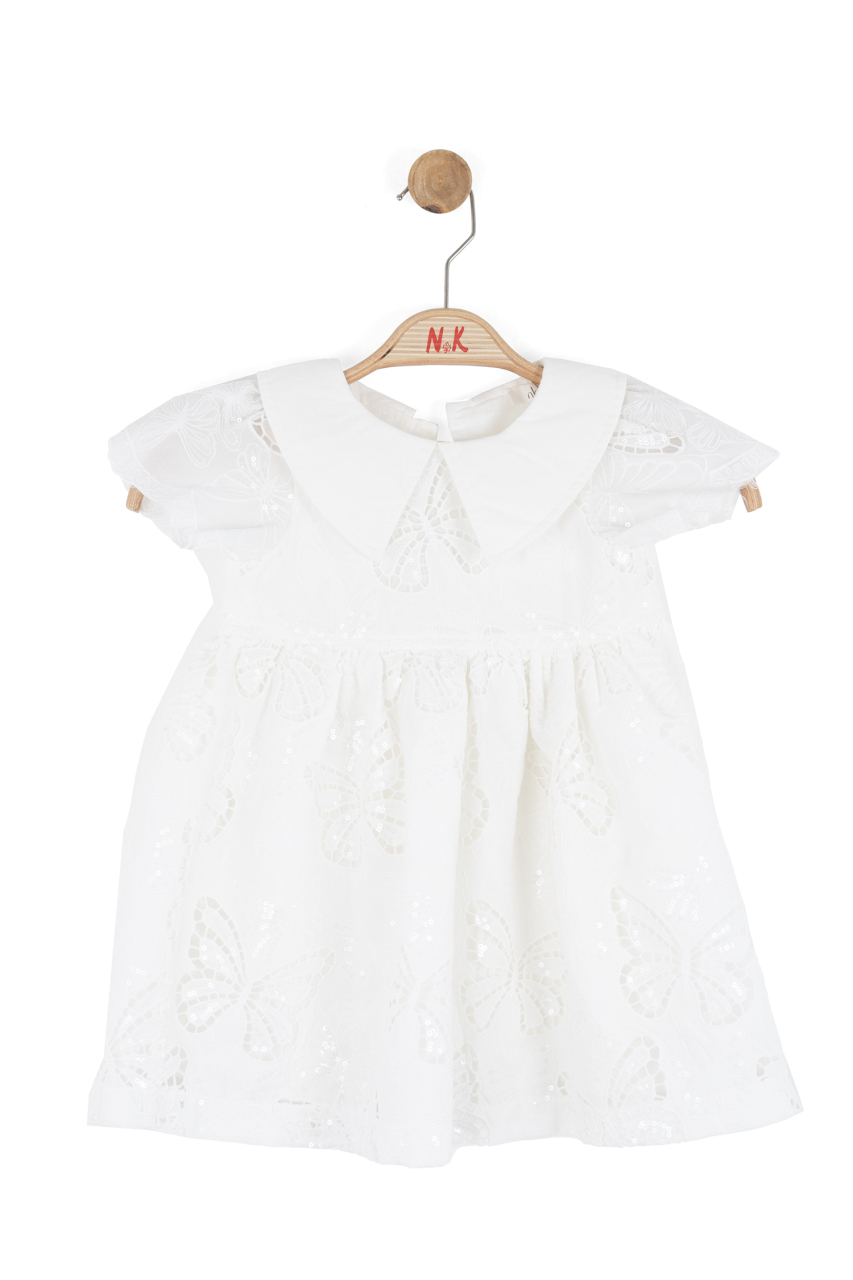 Kız Çocuk Elbise 1-4 Yaş 71600 Ekru - 4