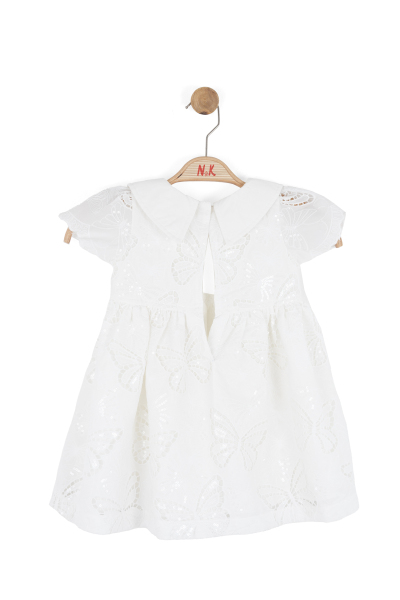 Kız Çocuk Elbise 1-4 Yaş 71600 Ekru - 5