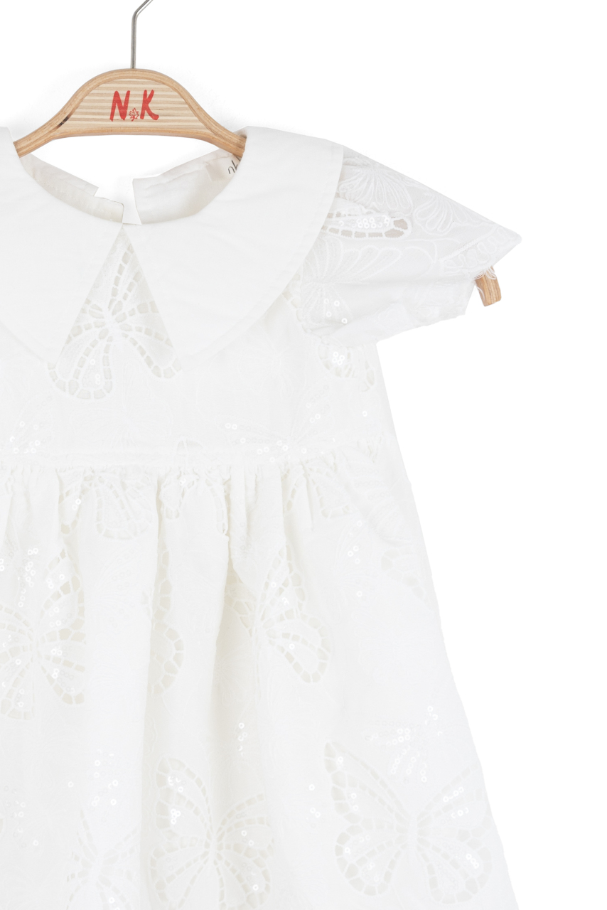 Kız Çocuk Elbise 1-4 Yaş 71600 Ekru - 6