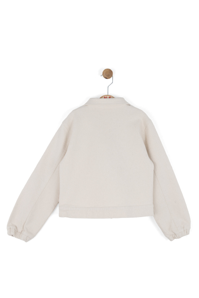 Kız Çocuk Ceket 8-14 Yaş 31315 Krem - 6