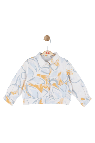 Kız Çocuk Ceket 1-4 Yaş 31613 Krem - Mavi - 3