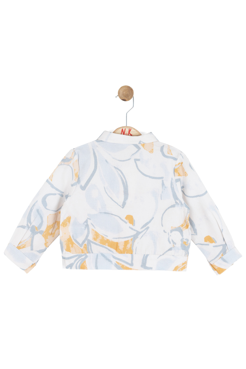 Kız Çocuk Ceket 1-4 Yaş 31613 Krem - Mavi - 4