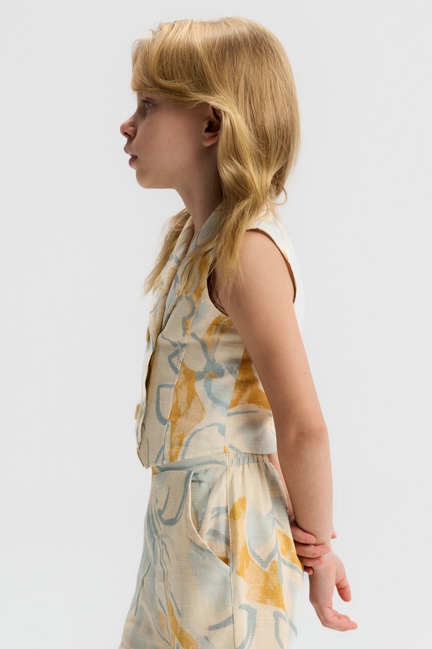 Kız Çocuk Yelek 4-8 Yaş 31501 Krem - 2