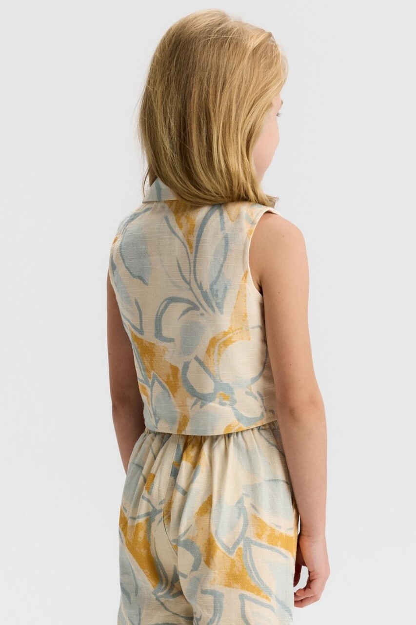 Kız Çocuk Yelek 4-8 Yaş 31501 Krem - 3