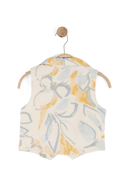 Kız Çocuk Yelek 4-8 Yaş 31501 Krem - 5