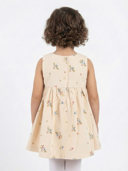 Kız Çocuk Elbise 1-4 Yaş 71602 Krem - 2