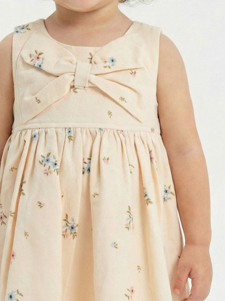 Kız Çocuk Elbise 1-4 Yaş 71602 Krem - 3