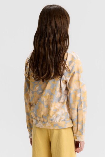 Kız Çocuk Gömlek 8-14 Yaş 31359 Sarı - 5