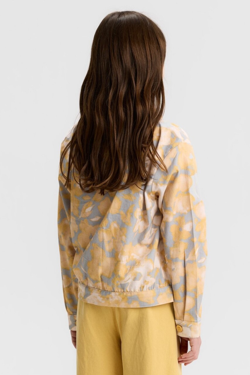 Kız Çocuk Gömlek 8-14 Yaş 31359 Sarı - 5