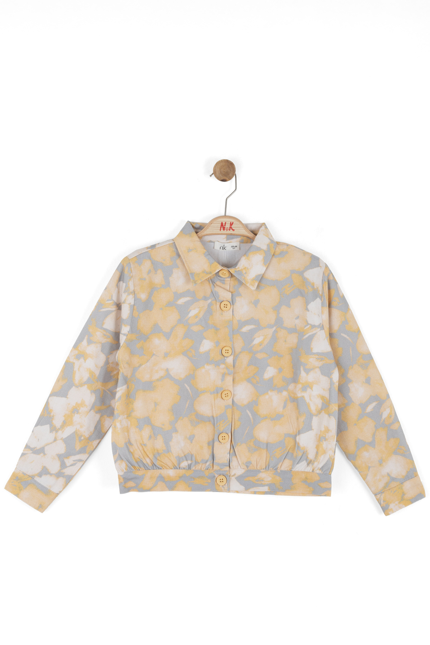 Kız Çocuk Gömlek 8-14 Yaş 31359 Sarı - 6