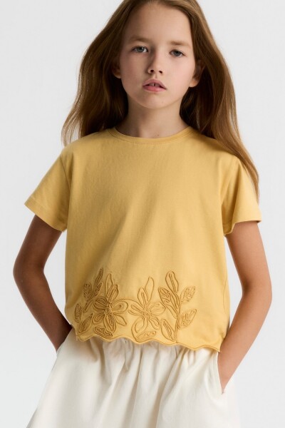 Kız Çocuk Tişort 8-14 Yaş 31328 Hardal - NK KİDS