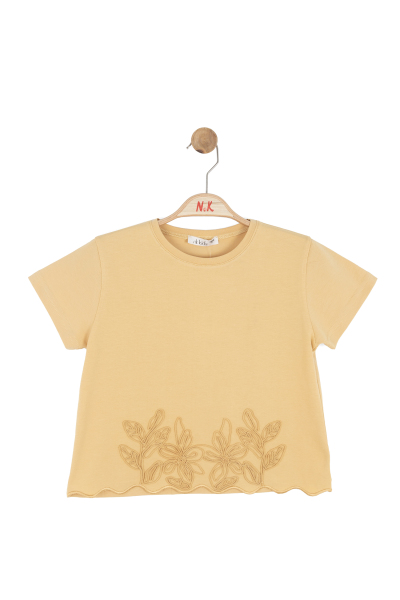 Kız Çocuk Tişort 8-14 Yaş 31328 Hardal - 2