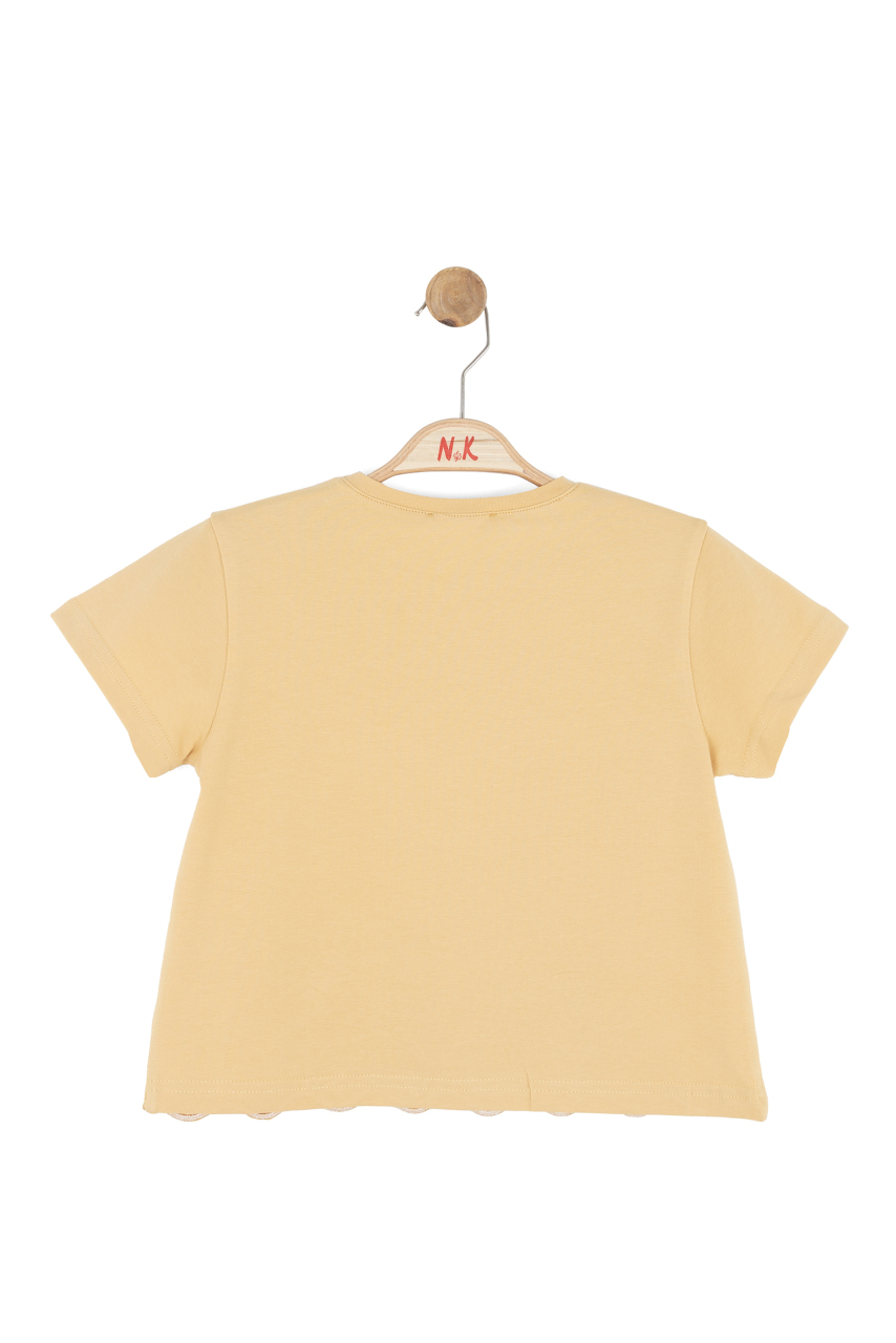 Kız Çocuk Tişort 8-14 Yaş 31328 Hardal - 3