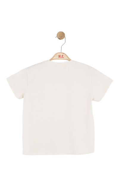 Kız Çocuk Tişort 4-8 Yaş 31524 Krem - 3