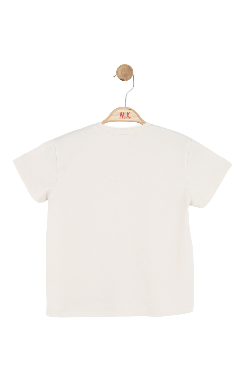 Kız Çocuk Tişort 4-8 Yaş 31524 Krem - 3