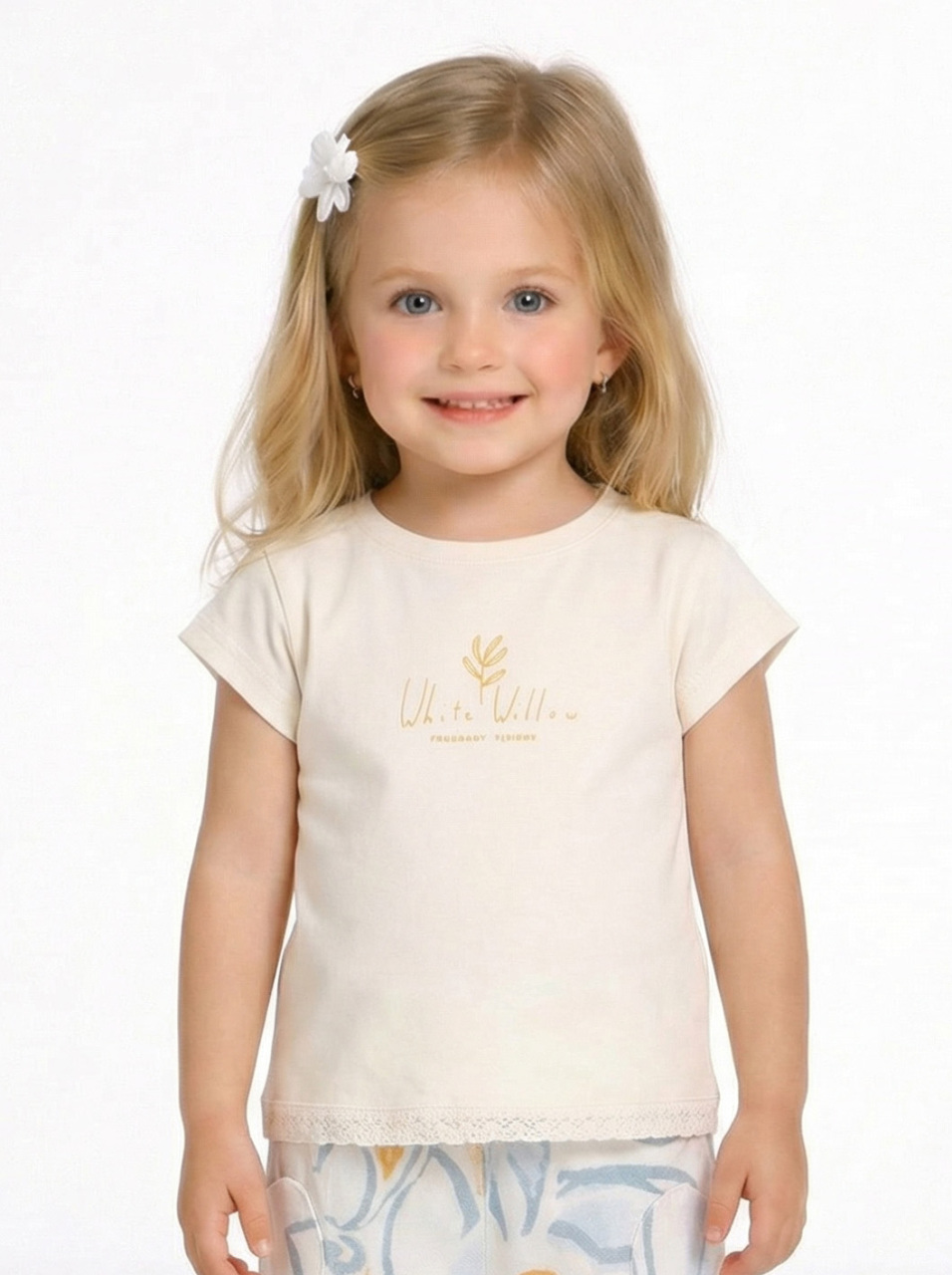 Kız Çocuk Tişort 1-4 Yaş 31619 Krem - Sari - 1