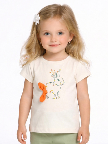Kız Çocuk Tişort 1-4 Yaş 31627 Krem - NK KİDS