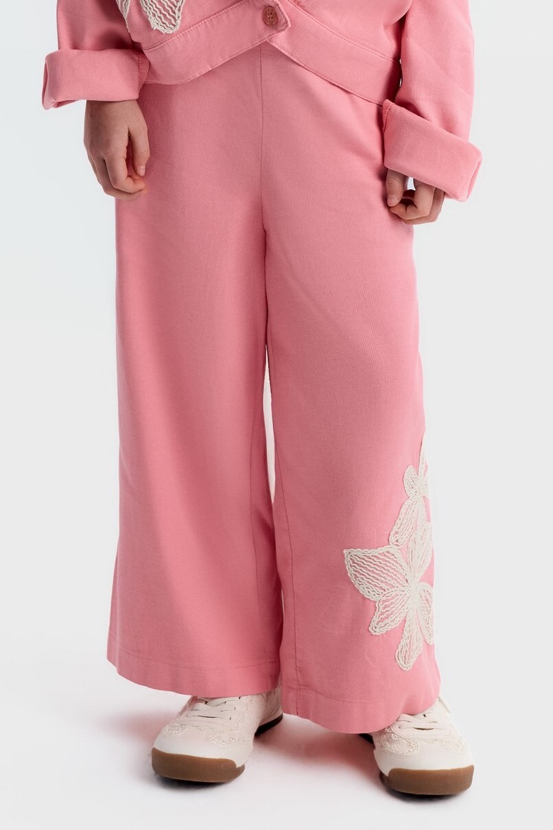 Kız Çocuk Pantolon 4-8 Yaş 51520 Pembe - 1