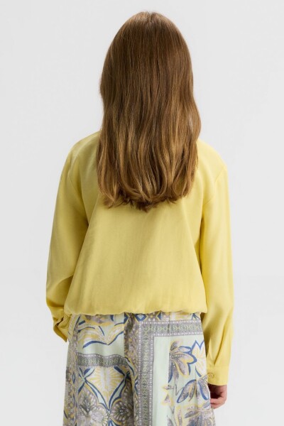 Kız Çocuk Gömlek 8-14 Yaş 31314 Sarı - 7