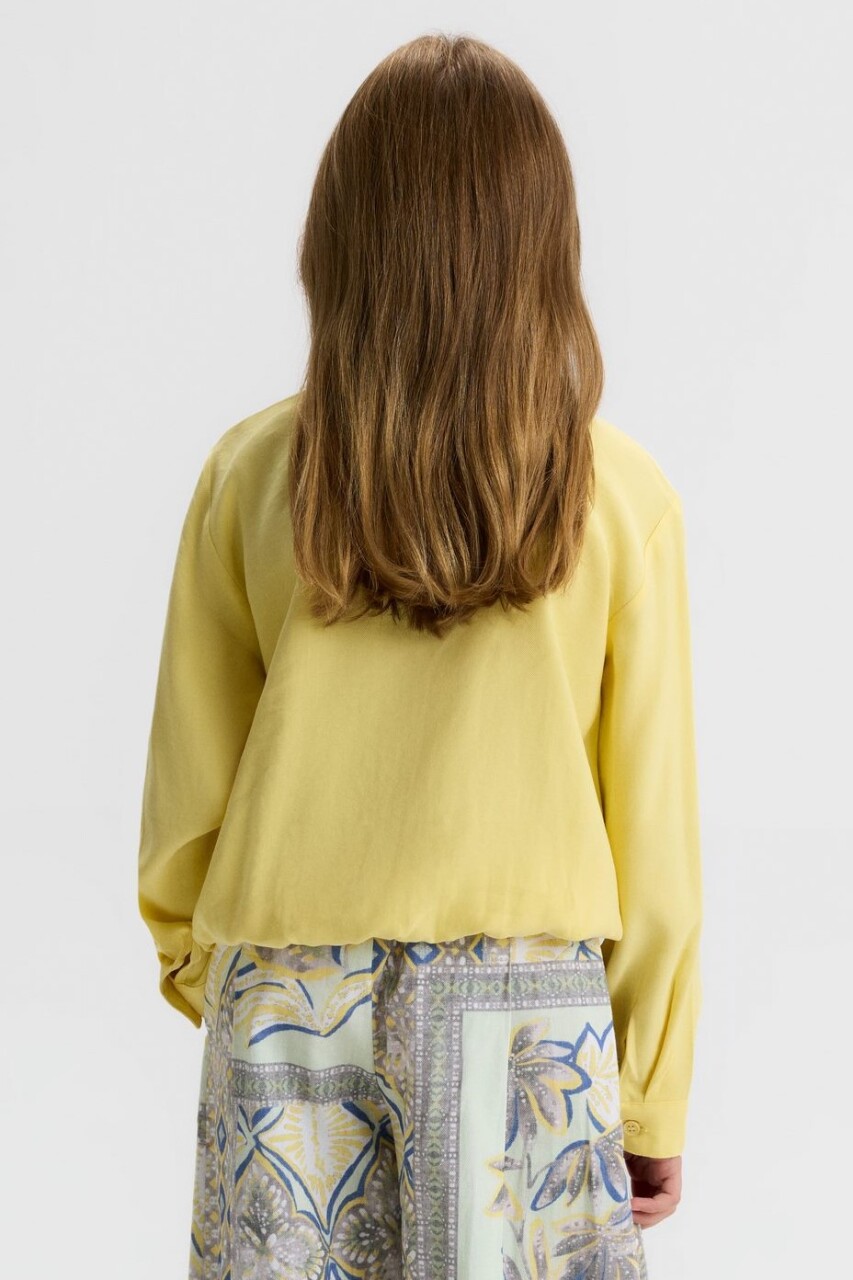 Kız Çocuk Gömlek 8-14 Yaş 31314 Sarı - 7