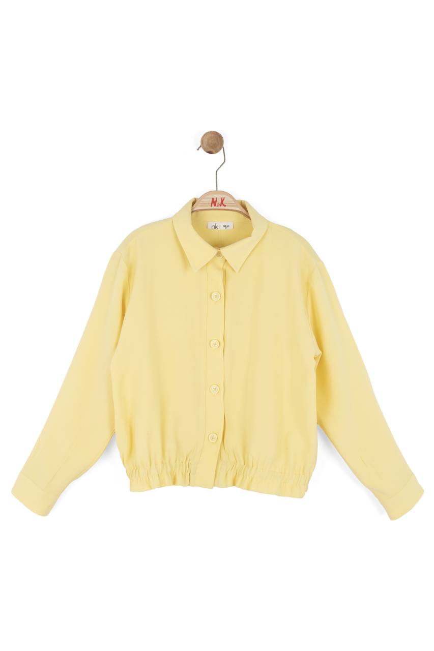 Kız Çocuk Gömlek 8-14 Yaş 31314 Sarı - 8