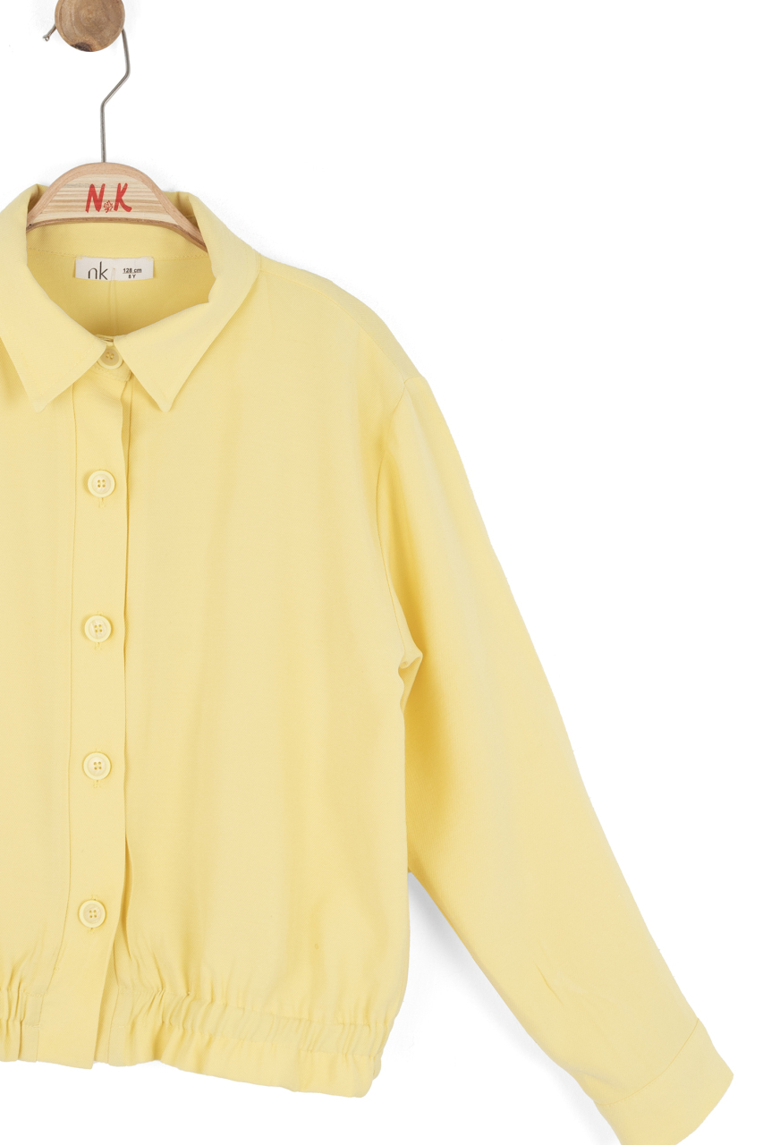 Kız Çocuk Gömlek 8-14 Yaş 31314 Sarı - 10