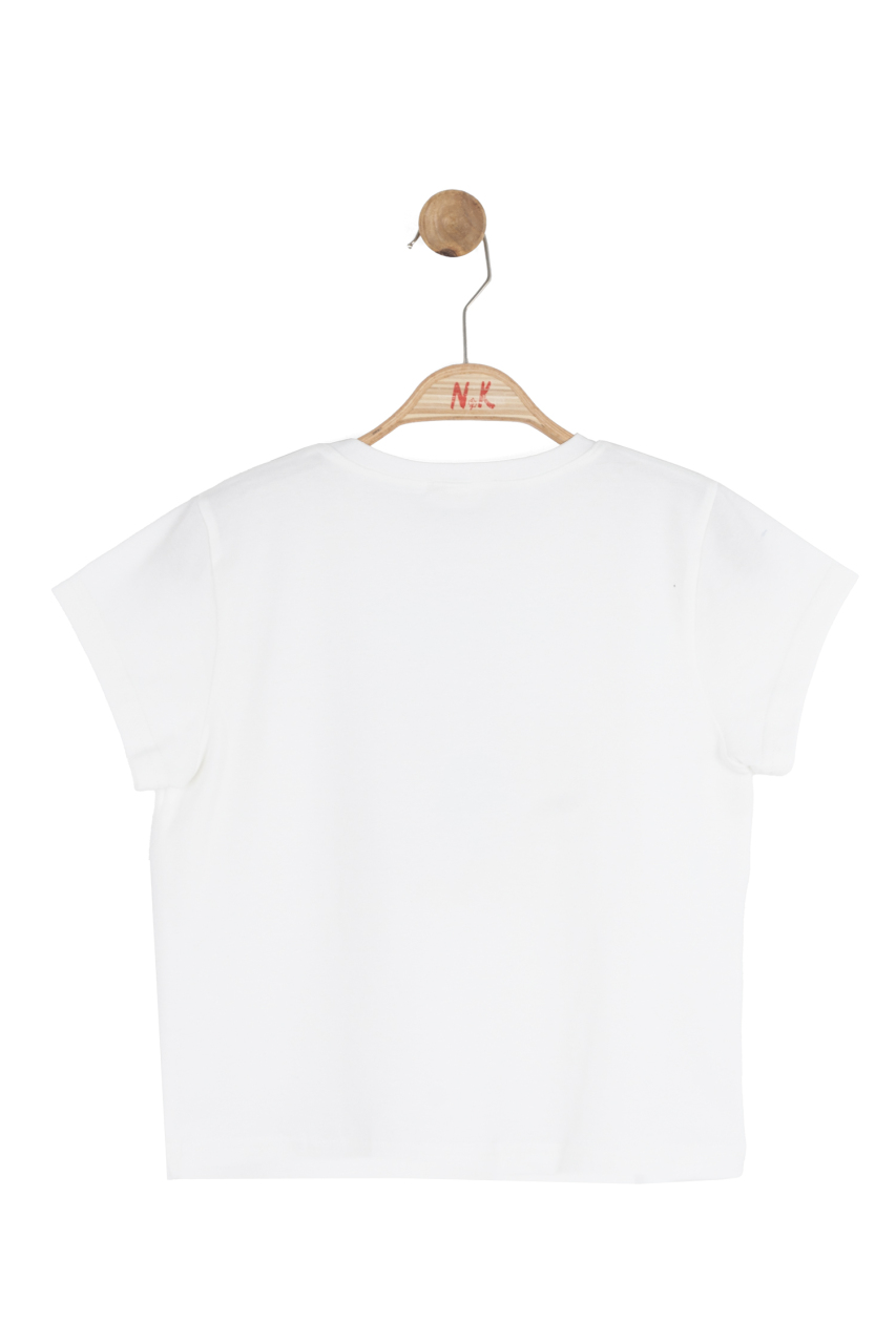 Kız Çocuk Tişort 8-14 Yaş 31312 Ekru - Sari - 6