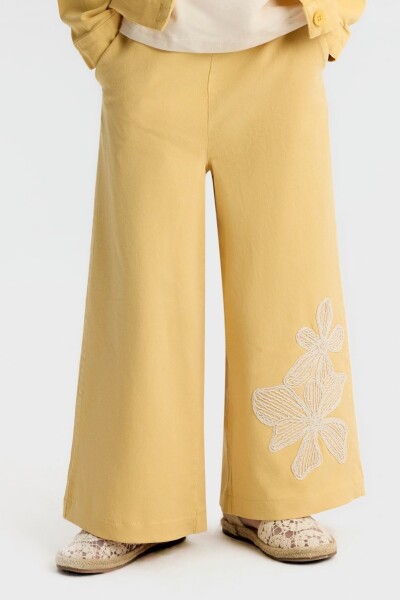 Kız Çocuk Pantolon 4-8 Yaş 51520 Sarı - 2