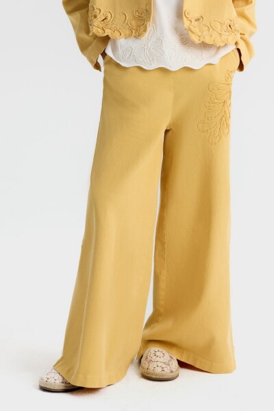 Kız Çocuk Pantolon 8-14 Yaş 51310 Sarı - NK KİDS