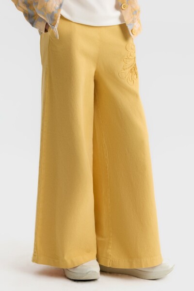 Kız Çocuk Pantolon 8-14 Yaş 51310 Sarı - 4