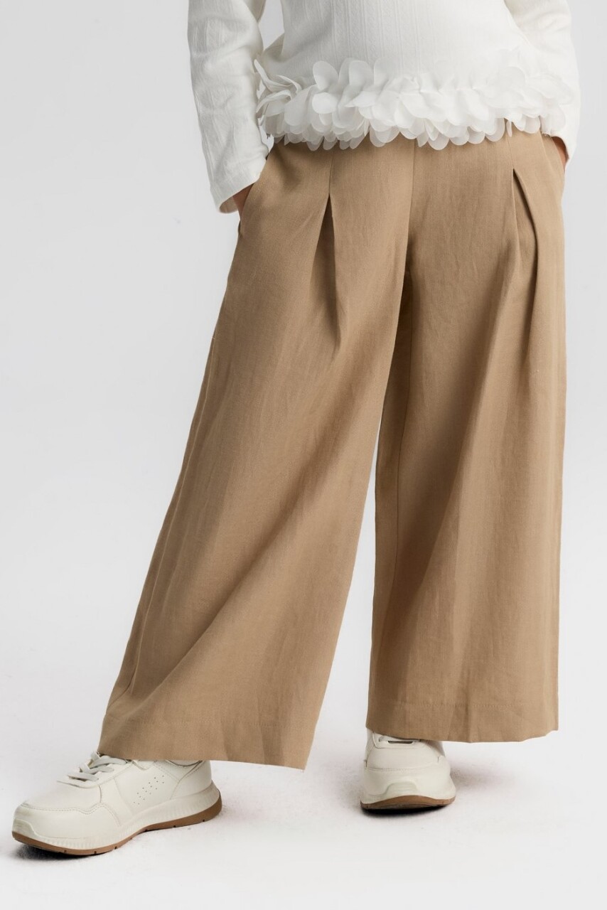 Kız Çocuk Pantolon 8-14 Yaş 51313 Vizon - 1