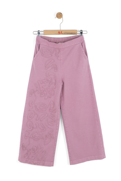 Kız Çocuk Pantolon 8-14 Yaş 51318 Gül Kurusu - 5