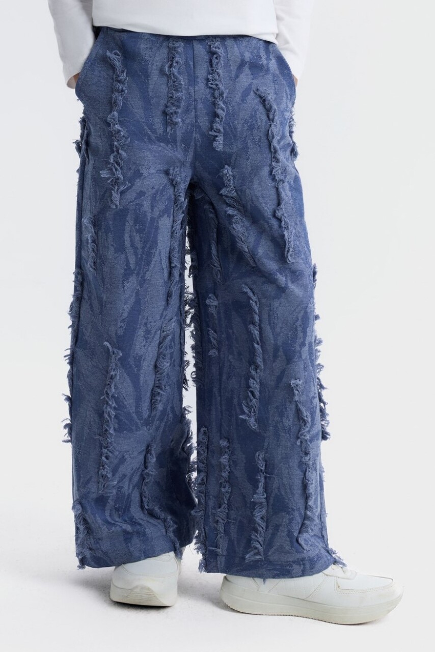 Kız Çocuk Pantolon 8-14 Yaş 51334 İndigo - 1