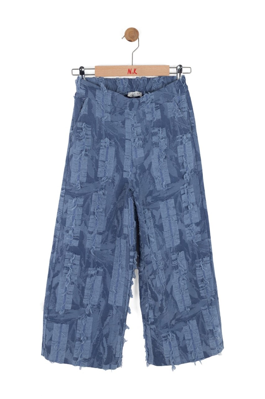 Kız Çocuk Pantolon 8-14 Yaş 51334 İndigo - 2