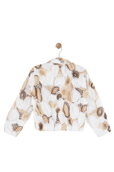 Kız Çocuk Ceket 8-14 Yaş 31388 Ekru - Camel - 6