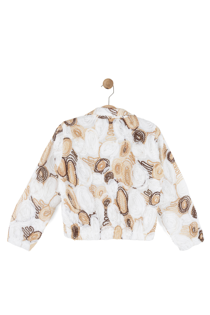 Kız Çocuk Ceket 8-14 Yaş 31388 Ekru - Camel - 6